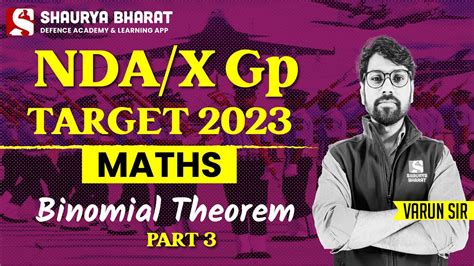 Binomial Theorem Part Nda Air Force X Group Target