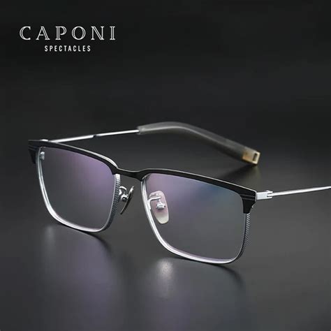 CAPONI Gafas De Titanio Puro Para Hombre Lentes Cl Sicas De Negocios