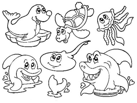 Imagens De Animais Aquaticos Para Imprimir - Desenhos de animais aquaticos para colorir