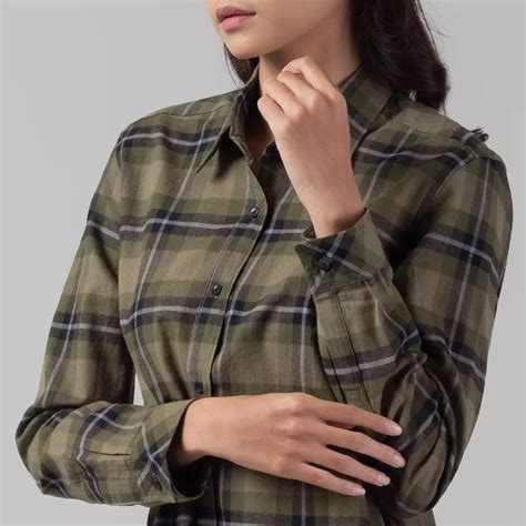 Jual Benhill Benhill Kemeja Tunik Flannel Wanita Kotak Hijau