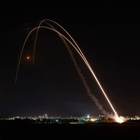 In Pictures Fire And Thunder Fill The Night Sky As Israels Iron Dome