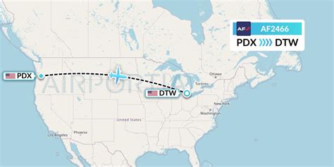 AF2466 Flight Status Air France Portland To Detroit AFR2466