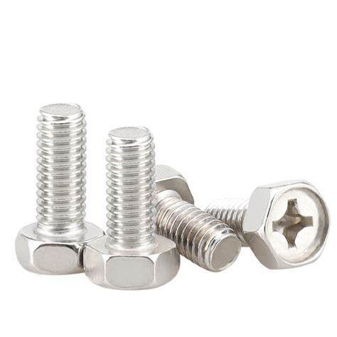 High Quality Stainless Steel Unf Thread Cross Recessed Hex Screw Bolt