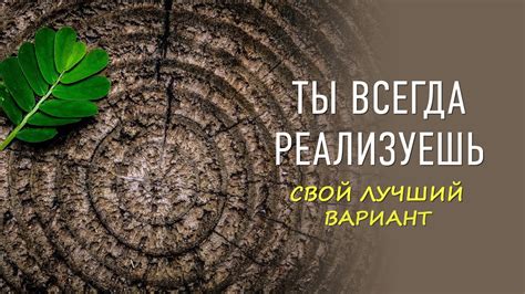 Ты всегда реализуешь свой лучший вариант - YouTube