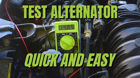 Test Alternator Quick And Easy Way Youtube