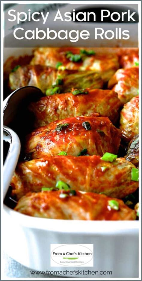 Asian Pork Cabbage Rolls From A Chefs Kitchen