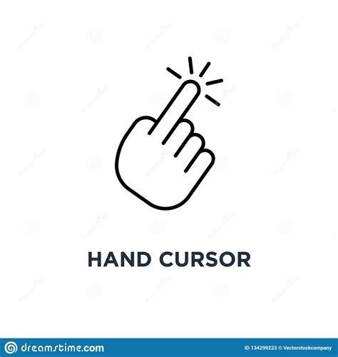 Icono Del Cursor De La Mano Hacer Clic Diseño Del Símbolo Del Concepto