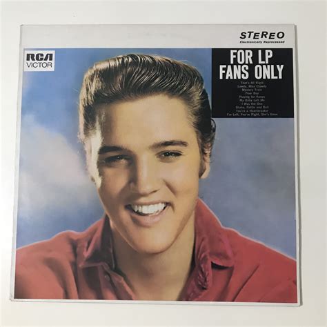 Elvis Presley For Lp Fans Only Plak Cd Dvd Satın Al