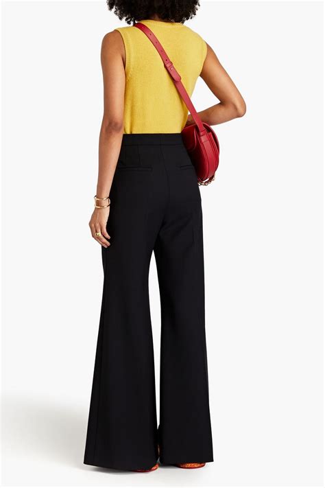 ChloÉ Wool Blend Wide Leg Pants The Outnet