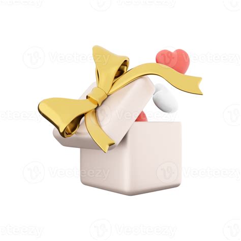 D Representaci N Icono De Regalo Caja Con Corazones D Hacer Icono