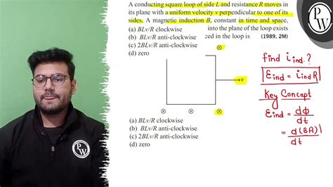 A Conducting Square Loop Of Side L And Resistance R Mov