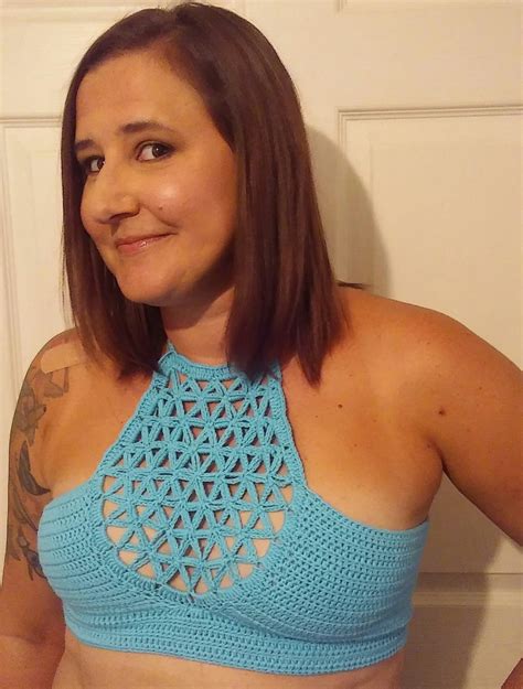 Crochet Halter Top Pattern Crochet Bralette Written Etsy