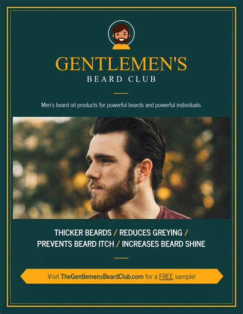 Mens Hair Care Product Flyer Template - Venngage