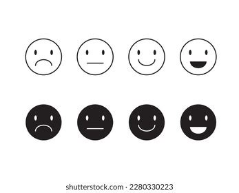 Different Mood Emoji Emoji Icon Positive Stock Vector (Royalty Free ...