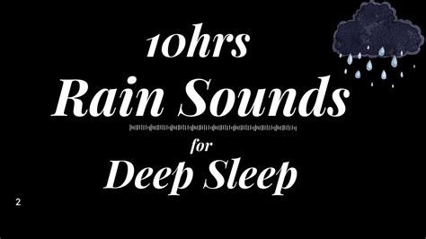 10hrs Rain Sound For Deep Sleep Youtube