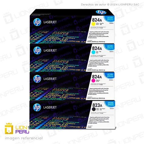 823A 824A HP Toner Cartucho Pack Completo Original