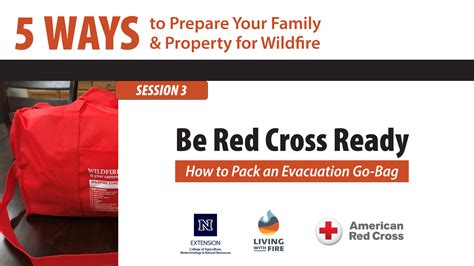 Be Red Cross Ready How To Pack An Evacuation Go Bag Living With Fire