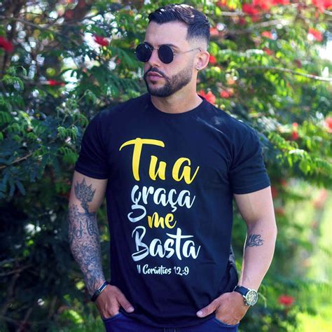 Camiseta Estampada Moda Evangélica Tua Graça Me Basta Elo7