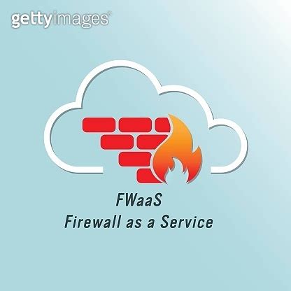 Illustration Of Cloud Firewall Icon Firewall As A Service FWaaS