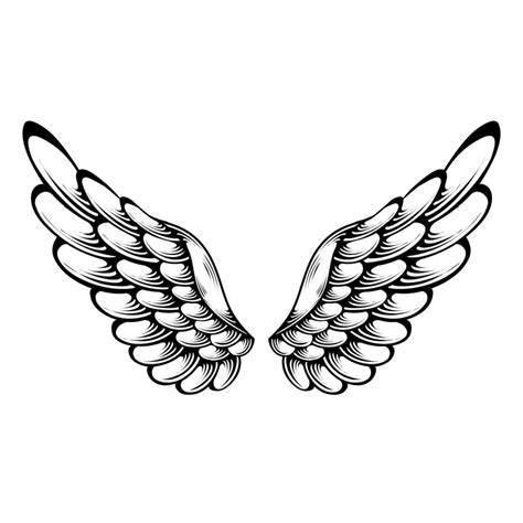 Vector Angel Wings Tattoo Design 22658981 Vector Art At Vecteezy