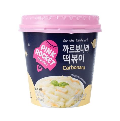 Рисовые клецки Токпокки с соусом карбонара Pink Rapokki Carbonara, 120г ...