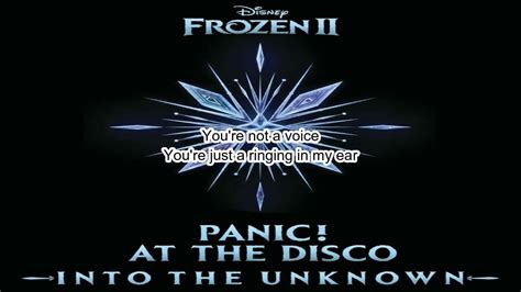 Panic At The Disco Into The Unknown Soundtrack Frozen Lyrics