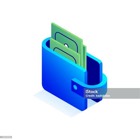 Vector Illustration Of Wallet Isometric Icon And Three Dimensional