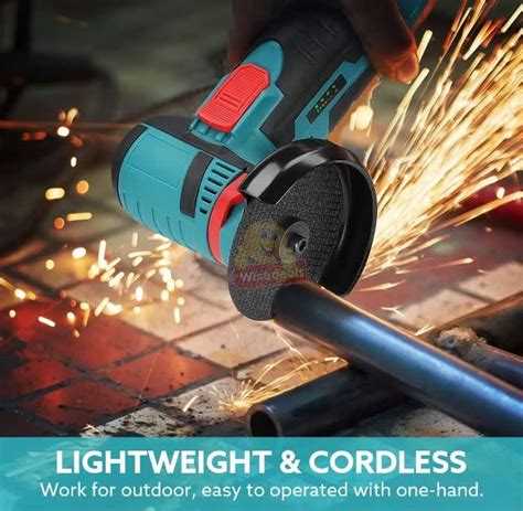 Grinders Cordless Rechargeable Angle Grinder Kit With X Discs