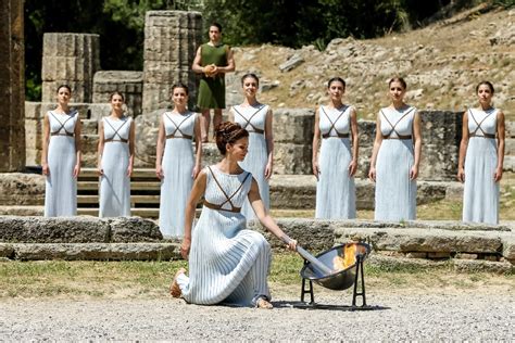 The Olympic Flame Lighting Ceremony In Greece 2024