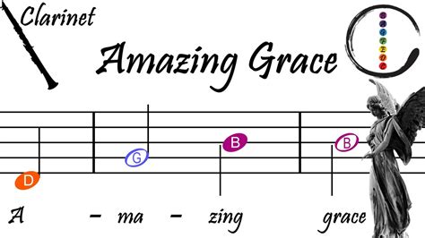 Amazing Grace Clarinet Beginner Sheet Music With Easy Notes Letters