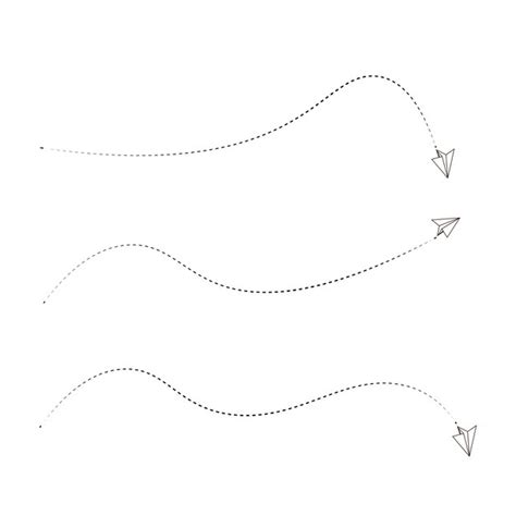 Premium Vector Vector Set Of Dashed Line Arrows