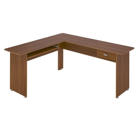 Mesa Em L Para Escritório 165x150cm 1 Gaveta Cannes Artely Cedro Madeiramadeira