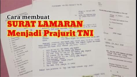 Contoh Surat Lamaran Tni Ad