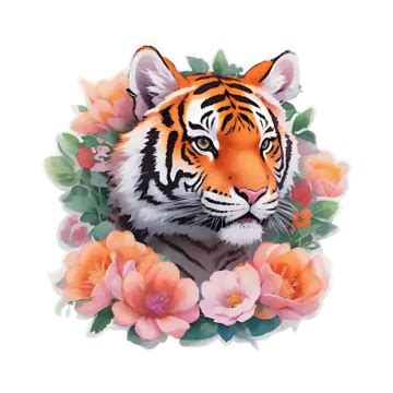 Cute Tiger Head Clipart Transparent Background Tiger Head Cute Sticker