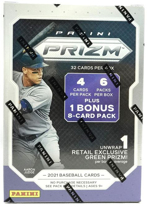 2021 Panini Prizm Baseball 7 Pack Blaster Box Green Prizms Da Card