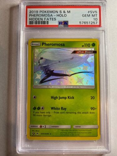 Pheromosa Pokémon Card Hidden Fates Sv5sv94 Shiny Vault Gem Mint Psa