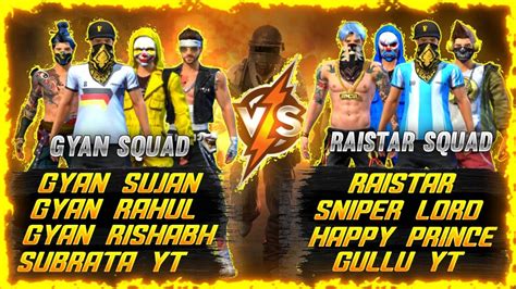 Raistar Vs Gyansujan Squad Diamonds Challenge Clash Squad