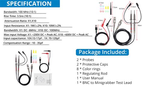 Autoutlet P Universal Oscilloscope Probe With Accessories Kit