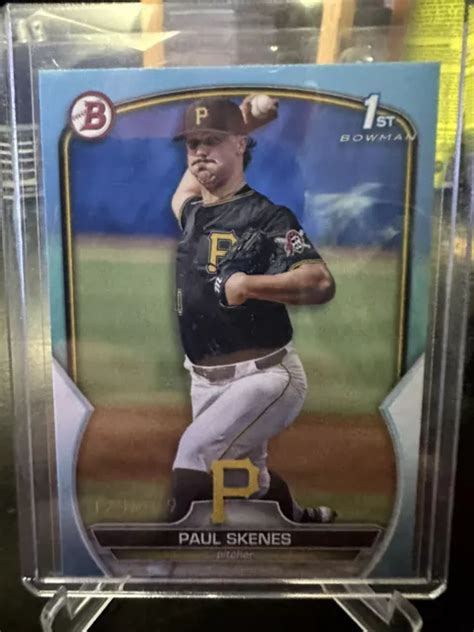 Bowman Draft Sky Blue Paul Skenes Bd Pittsburgh Pirates