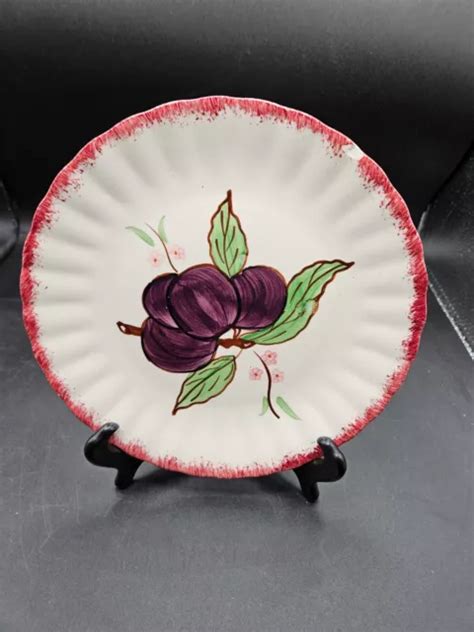 Vintage Blue Ridge Southern Potteries Country Fair Plum Tree Fruit