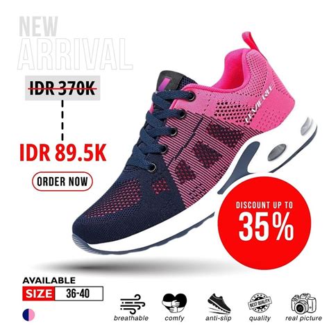 Jual LVR FREE BOX LV0123 Running Shoes Sepatu Sport Wanita Sepatu