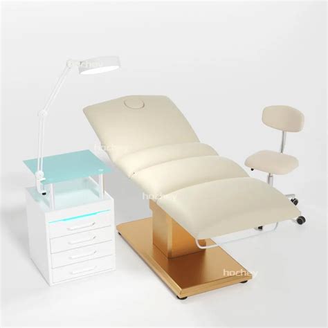 Hochey Modern Luxury Beauty Salon Furniture Electrical 3 Motors Spa Facial Table Treatment