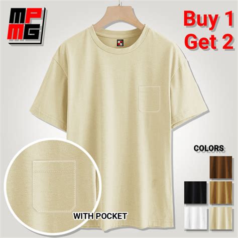 Mpmg Buy Take Plain Shirt With Pocket Oversized Tshirt Lazada Ph