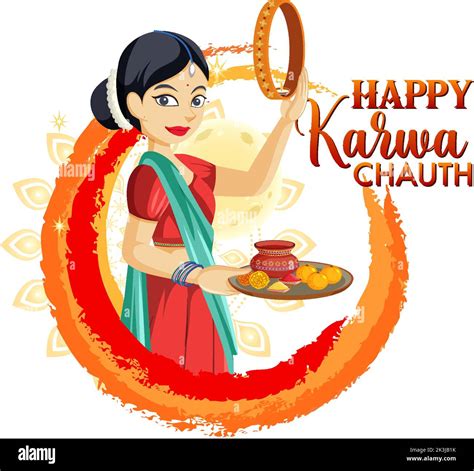 Happy Karva Chauth Banner Design Illustration Stock Vector Image Art