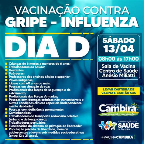 Autarquia De Sa De Promove Dia D De Vacina O Contra A Gripe