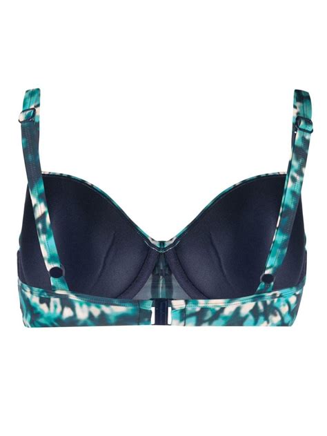 Marlies Dekkers Tie Dye Balcony Bikini Top Blue Farfetch Uk