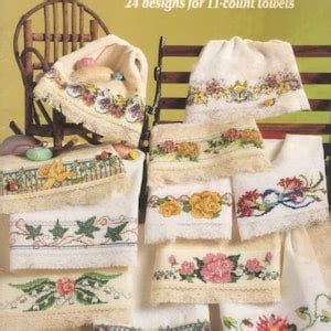 Big Stitch Towels Pdf Vintage Cross Stitch Counted Pattern Digital