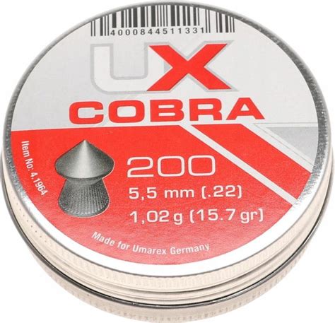 ŚRUT do wiatrówki COBRA Umarex Pointed Diabolo 5 5mm 200szt OSTRY 5 5C