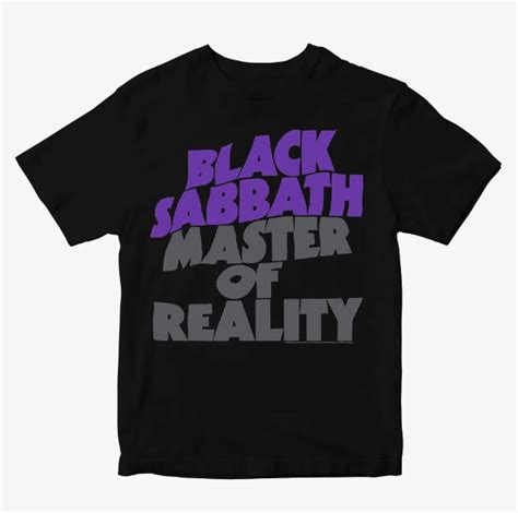 Camiseta Oficial Black Sabbath Master Of Reality Frente Costas