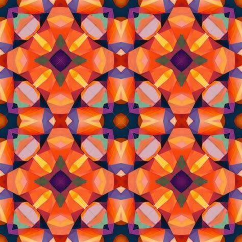 Premium AI Image Seamless Kaleidoscope Pattern